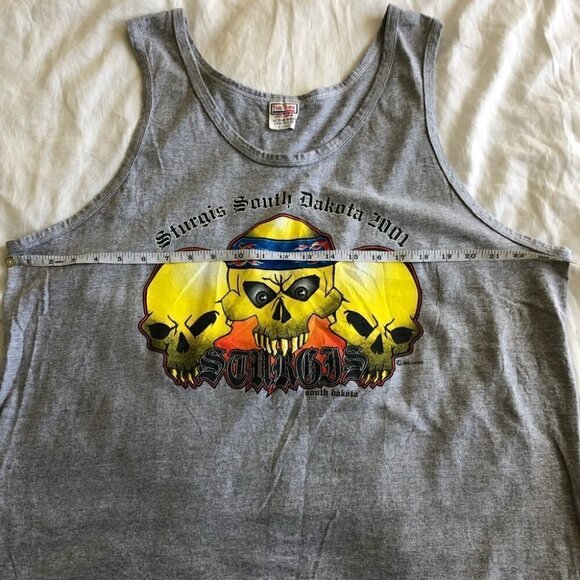 𝅺VINTAGE Sturgis South Dakota Biker Tank Top Cotton - Picture 8 of 8